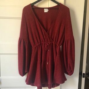 Burgundy Princess Polly dress